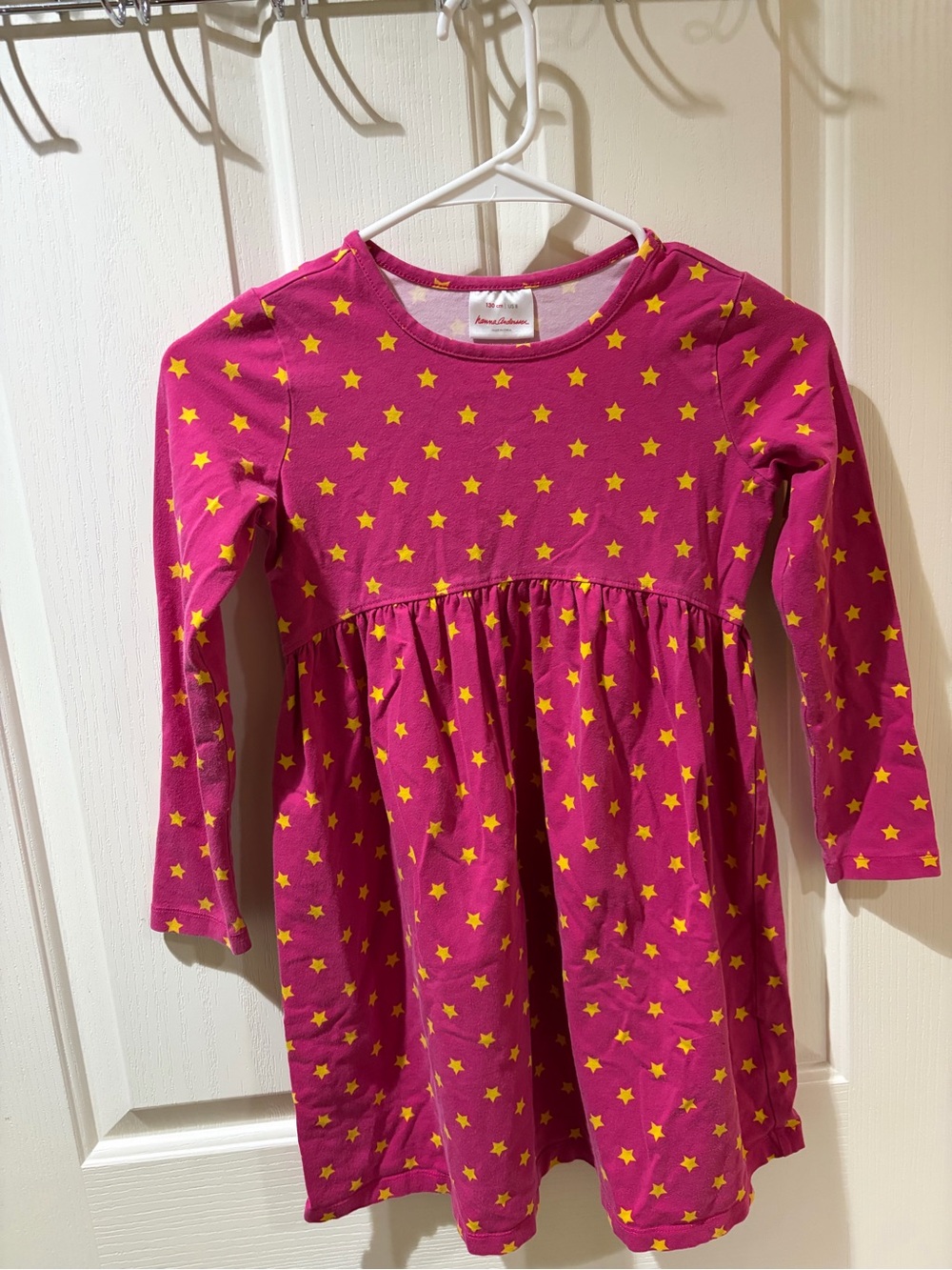 Hanna Andersson Bright Pink Star Dress - Picture 2 of 8
